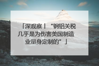 深观察丨“钢铝关税几乎是为伤害美国制造业量身定制的”