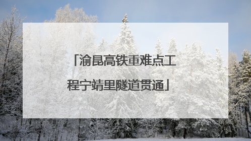 渝昆高铁重难点工程宁靖里隧道贯通