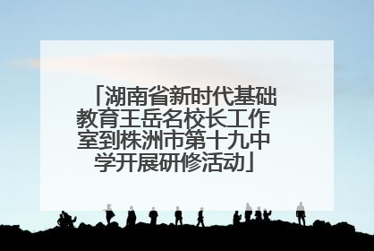 湖南省新时代基础教育王岳名校长工作室到株洲市第十九中学开展研修活动