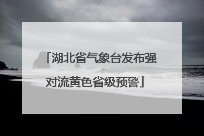 湖北省气象台发布强对流黄色省级预警