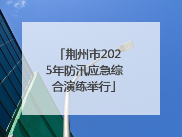 荆州市2025年防汛应急综合演练举行