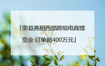 荣县亮相西部跨境电商博览会 订单超400万元