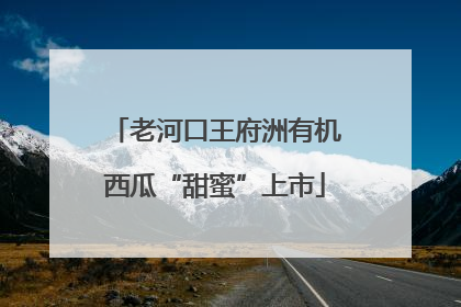 老河口王府洲有机西瓜“甜蜜”上市
