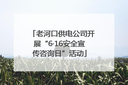 老河口供电公司开展“6·16安全宣传咨询日”活动