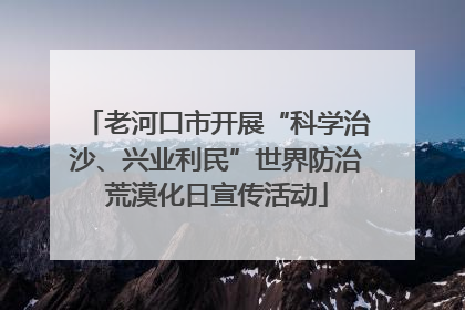 老河口市开展“科学治沙、兴业利民”世界防治荒漠化日宣传活动