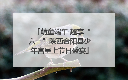 萌童端午 趣享“六一”陕西合阳县少年宫呈上节日盛宴