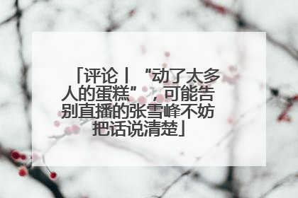 评论丨“动了太多人的蛋糕”，可能告别直播的张雪峰不妨把话说清楚