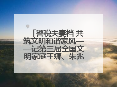 警税夫妻档 共筑文明和谐家风——记第三届全国文明家庭王娜、朱兆鹏家庭