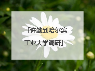 许勤到哈尔滨工业大学调研