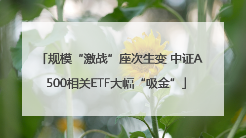 规模“激战”座次生变 中证A500相关ETF大幅“吸金”