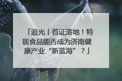 追光丨首证落地！特医食品能否成为济南健康产业“新蓝海”？