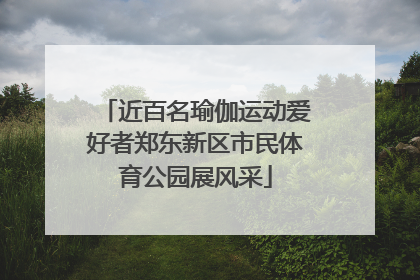 近百名瑜伽运动爱好者郑东新区市民体育公园展风采