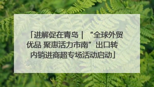 进解促在青岛｜“全球外贸优品 聚惠活力市南”出口转内销进商超专场活动启动