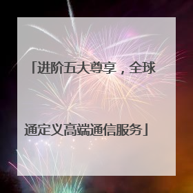 进阶五大尊享，全球通定义高端通信服务