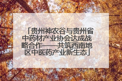 贵州神农谷与贵州省中药材产业协会达成战略合作——共筑西南地区中医药产业新生态