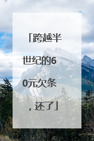 跨越半世纪的60元欠条，还了