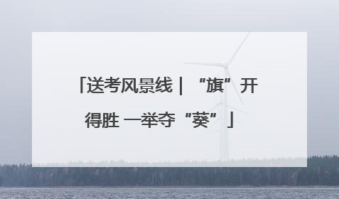 送考风景线｜“旗”开得胜 一举夺“葵”