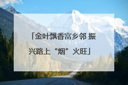 金叶飘香富乡邻 振兴路上“烟”火旺