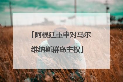 阿根廷重申对马尔维纳斯群岛主权