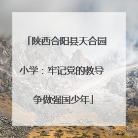 陕西合阳县天合园小学：牢记党的教导 争做强国少年