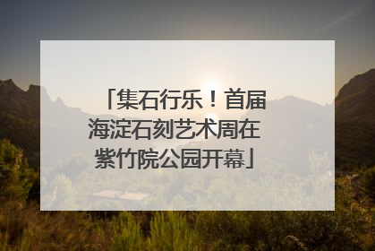 集石行乐！首届海淀石刻艺术周在紫竹院公园开幕