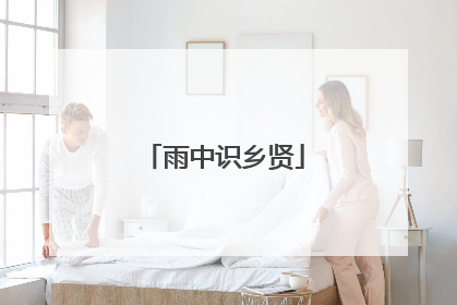 雨中识乡贤