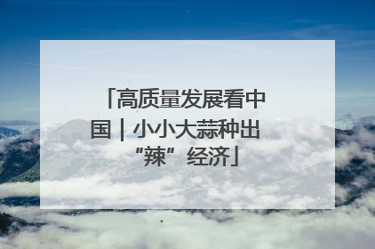 高质量发展看中国｜小小大蒜种出“辣”经济