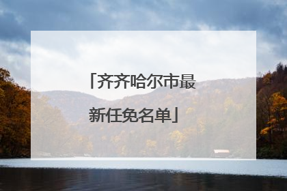 齐齐哈尔市最新任免名单