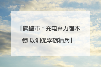 鹤壁市：充电蓄力强本领 以训促学砺精兵