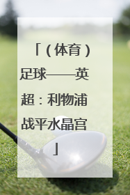 （体育）足球——英超：利物浦战平水晶宫