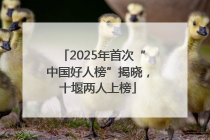 2025年首次“中国好人榜”揭晓，十堰两人上榜