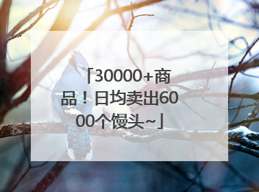 30000+商品！日均卖出6000个馒头~
