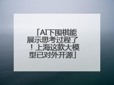 AI下围棋能展示思考过程了！上海这款大模型已对外开源